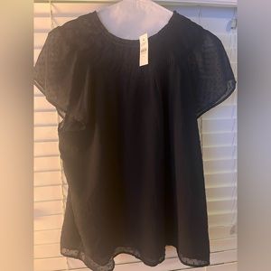 The Loft navy blue blouse